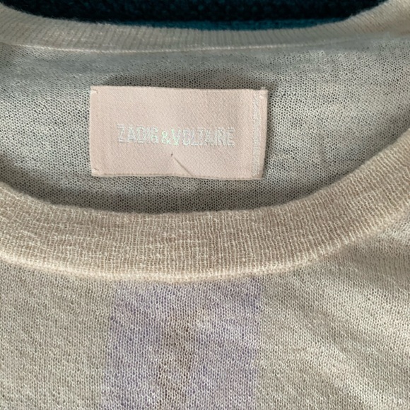 NWT Zadig & Voltaire Hexago Oh Yeah Cashmere Top - Picture 8 of 12